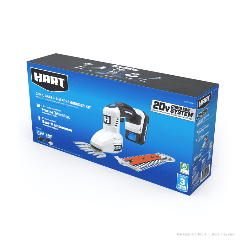 HART 20-Volt Power Outdoor Tool, Shear/Shrubber Kit for Lawn