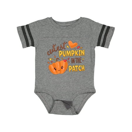 

Inktastic Cutest Pumpkin in the Patch with Orange Heart Gift Baby Boy or Baby Girl Bodysuit