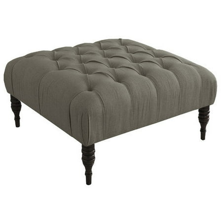 Skyline Furniture Linen Tufted Cocktail Ottoman