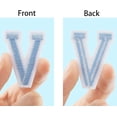 thumbnail image 4 of Computerized Embroidery Cloth Iron On Patches Costume Accessories Appliques Alphabet Letter A~Z Light Sky Blue 47.5~51x15~39.5x1.5mm 26pcs/set 2sets/bag, 4 of 9