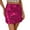 Hot Pink, variant on KHONTS Women's Sequin Sparkly Skirt Low Waist Bodycon Party Club Shorts Mini Micro Glitter Skirts Rave Outfit White XL