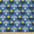 thumbnail image 2 of Ambesonne Abstract Fabric by the Yard Upholstery, Simple Geometric Pattern, 2 Yards, Violet Blue Earth Yellow, 2 of 5