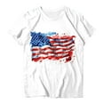 thumbnail image 4 of Vivianyo HD American Flag T-Shirt For Women Summer 2024 Vacation Casual Print 4Th Of July Clothes Patriotic Graphic Tees Tops Loose Round Neck Boho Short Sleeve Shirts Comfy Tunic Clothes, 4 of 4
