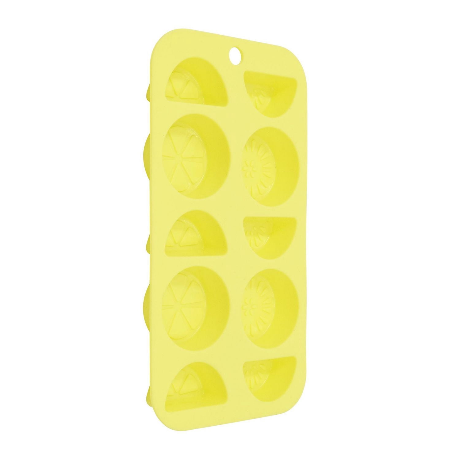 Mainstays 10-Cavity Citrus-Shaped Silicone Ice Cube Tray, 8 x 4 inches, 1 piece