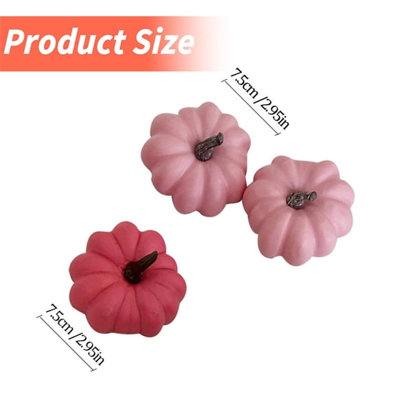 Clearance Sale | Artificial Hot Pink Pumpkin Decoration, Realistic Halloween Tabletop and Party Prop