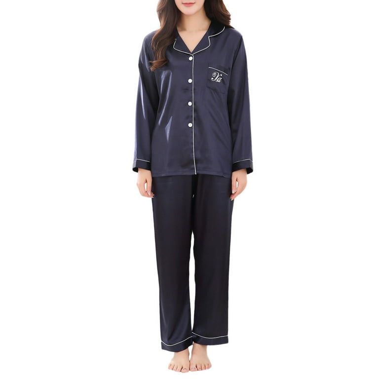 Pianpianzi Womens Sleepwear Chemise Long Pajamas Set for Women