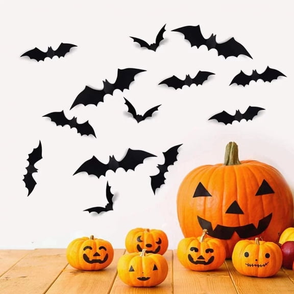 Halloween Bat Decorations 44/55/88 Pack, Halloween Party Decorations Hanging Bat Ornaments, Halloween Decor Spooky Bat Accessories for Indoor Outdoor Wall Ceiling Seasonal Display