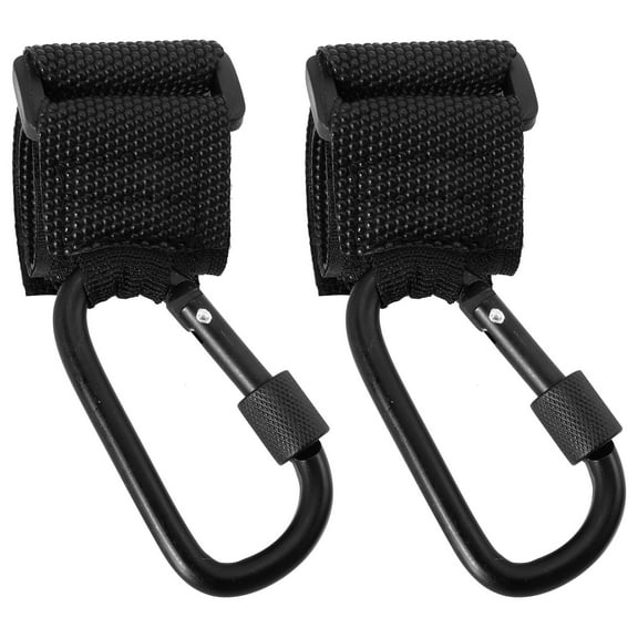 FUTUREORYY 2Pcs D Shaped Pram Shopping Bag Hooks For Stroller And Shopping Cart