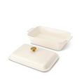 thumbnail image 3 of Thyme & Table 13" Stoneware Covered Baking Dish - Embossed White, 3 of 14