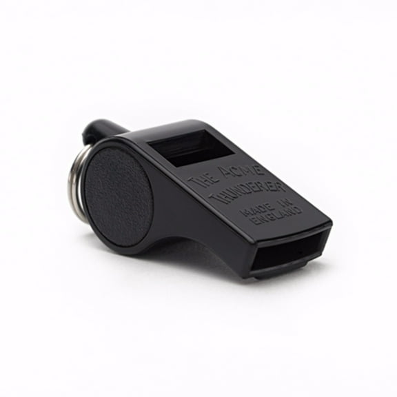 ACME Thunderer Durable Plastic Dog Whistle with Non-Stick Pea, Black