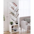 thumbnail image 3 of SUNMORY 6 Tier Tree Bookshelf, Small Bookcase with Storage Cabinet, Modern Tall Narrow Bookshelves Organizer, Floor Standing Book Shelf for Bedroom/Living Room/Home Office/Corner, Rustic Brown, 3 of 7
