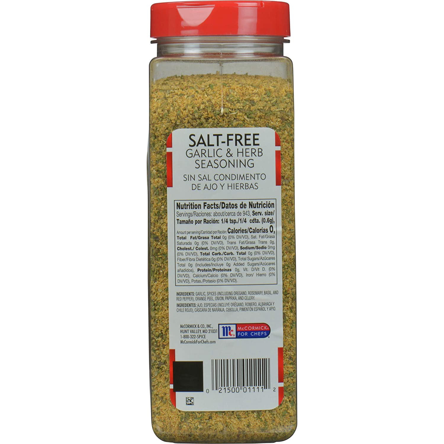Salt Free Garlic Herb Lemon Pepper
