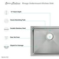 thumbnail image 3 of Open Box Rivage 23 x 18 Stainless Steel, Single Basin,Undermount Kitchen Sink, 3 of 11