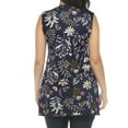 thumbnail image 3 of White Mark Women's Sleeveless Floral Pleated Tunic Top with Pockets, 3 of 6