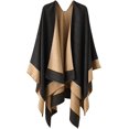 thumbnail image 1 of LinYooLi Reversible Shawl Wrap for Women Ladies, Open Front Poncho Cape Warm Blanket for Winter Fall, 1 of 1