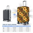 thumbnail image 4 of Kdxio Yellow Black Plaid Sunflower Pattern Luggage Cover for Travel,Elastic and Durable,Fits 18-32 Inch,Anti-Scratch Suitcase Protector-No luggage included, 4 of 5