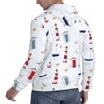 thumbnail image 6 of Sikiie Nautical Lighthouse Sailboat Men's Hoodie, Essentials Hoodie, Sweatshirt, Pullover Hooded Sweatshirt for Men-X-Large, 6 of 7