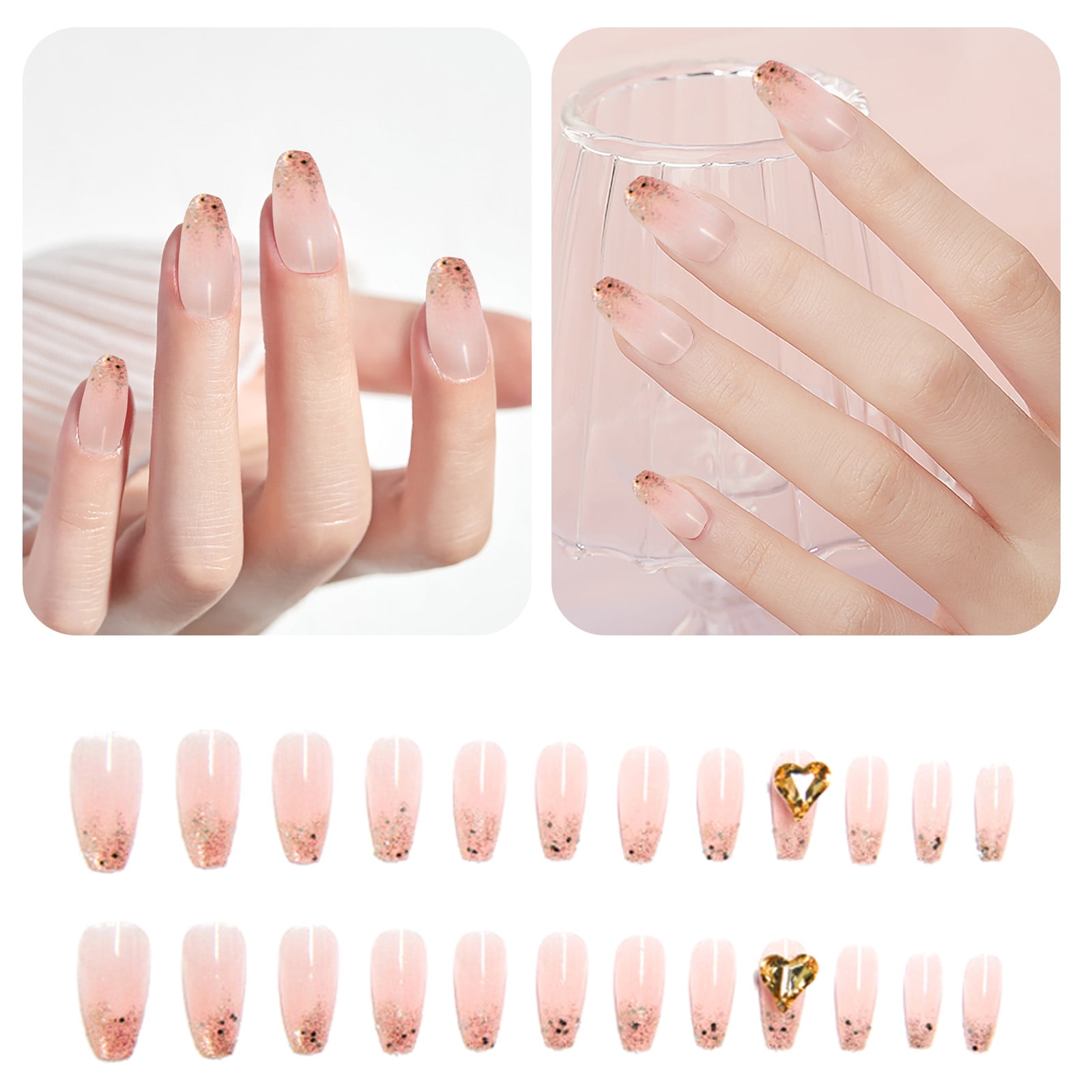 Extra Long Nails Coffin Flake Nails for Teens Long Coffin Nail Tips Clear Clear Nail Coffin Tips Natural Nail Tips Half Cover Reusable Nail Forms Coffin Acrylic Nails Short round Coffin Clear Acrylic