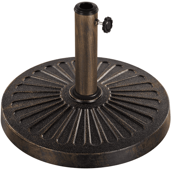 Yaheetech 26.5lbs 18'' Outdoor Patio Market Umbrella Base Stand,Round, Bronze