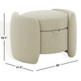 thumbnail image 3 of SAFAVIEH Couture Danianna Modern Boucle Ottoman with Storage, Oatmeal, 3 of 8