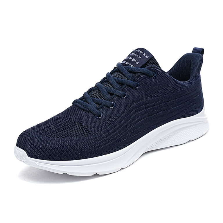 Athletic Running Shoes Mesh Breathable Comfort Sneakers Grey Navy Training Shoes Men main image 3