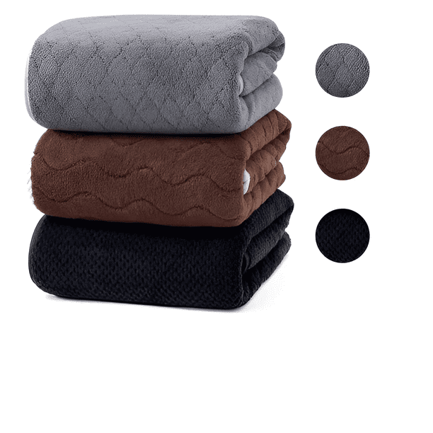 Toallas De Baño 3pcs Completo Grande Lana Coral Suave De Alta Densidad 140*70cm Xtellar multicolor