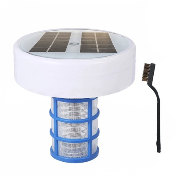 WQNZMADO Solar Pool Ionizer, Copper Pool Ionizer Floater Auto Switching of Multi-Colored LED Night Light, Floating Pool Cleaner