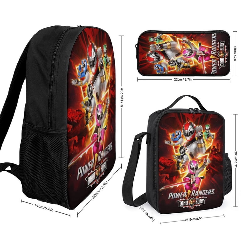 Power Rangers Backpacks Piece Set Bookbag with Lunch Bag And