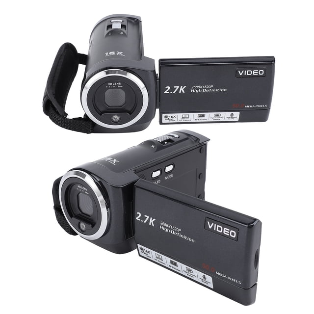 Cámara de Videas de 2.7k, Cámara de Video Digital anti shake 16x Zoom Digital 270 Grados Pantalla de Rotacia 50MP Para Transmisión en Vivo para ViegO
