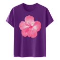 thumbnail image 4 of LUOGENLI T-shirts pour Femmes Mode Décontractée Chemises Imprimées Col Rond Manches Courtes Tee Tops Tunique Blouse T-shirts Graphiques pour Femmes Saint-Patrick Violet m, 4 of 4