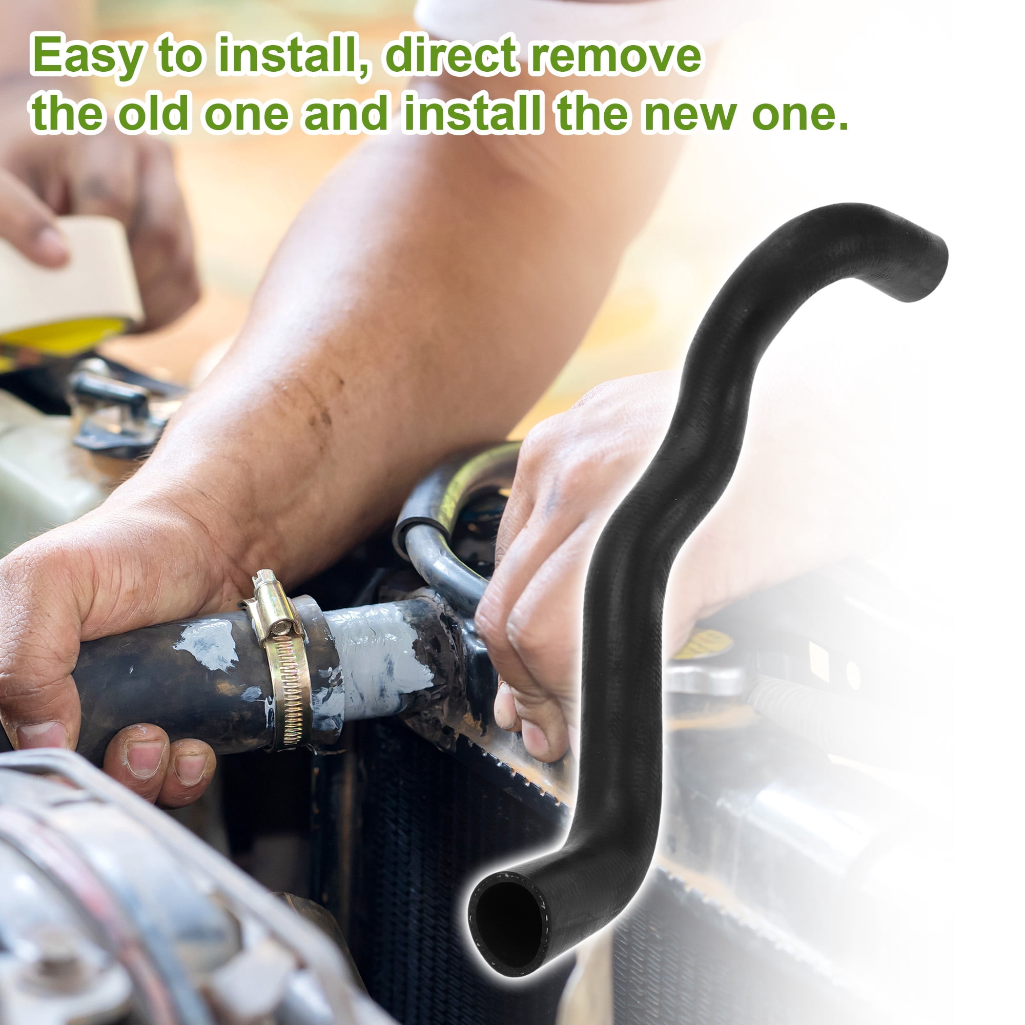 Unique Bargains Radiator Coolant Hose For Toyota Highlander 3.5L 2008-2013 Black Rubber