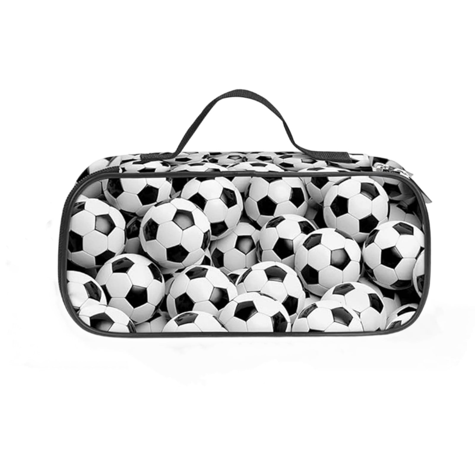 Lunxisen 4 Pcs Sports Ball Pencil Case Creative Storage Organizer Pouch for Students Large Capacity Handheld Stationery Case(24x11x6cm)
