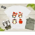 thumbnail image 5 of Cute Christmas Penguins Candy Canes Mittens Xmas Art Design T-Shirt Penguin Lover Gift T Shirt for Men Women Kids Boys Girls Graphic TShirt, 5 of 8
