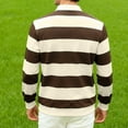 thumbnail image 6 of Lopecy-Sta Sweatshirts for Men Striped Print Sweatshirts Long Sleeve Collared Preppy Shirts Half Placket Tops Fall Outfits, 6 of 9