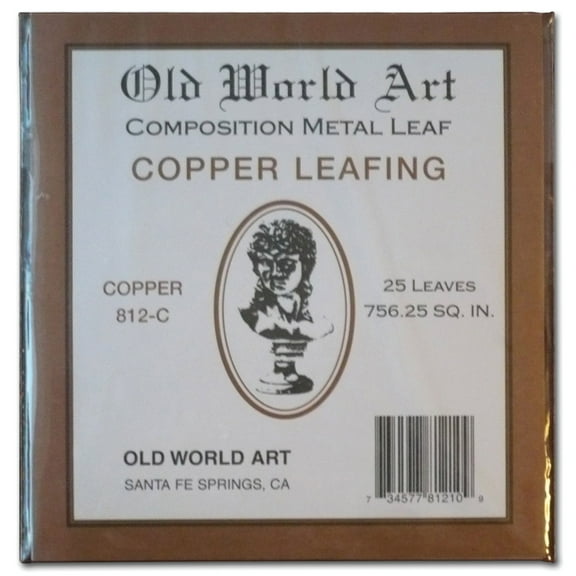 Old World Art Metallic Leafing Sheet, 5.5" x 5.5", Copper