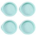 thumbnail image 1 of 4Pcs Cake Pan Round Cake Layer Set Silicone Bakeware Mold,Blue,4Inch, 1 of 5
