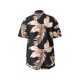 thumbnail image 3 of VISgogo, conjunto de ropa para mujer, patrón de hojas/flores, cuello de solapa, camisa de manga corta con botones, pantalones cortos de cintura elástica a juego VISgogo moda, 3 of 9