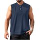 thumbnail image 2 of Ceisia Men's Relaxed Fit Henley Neck Sleeveless Tank Top with Chest Pocket for Casual Daily Wear Navy XXXL Gifts, 2 of 5