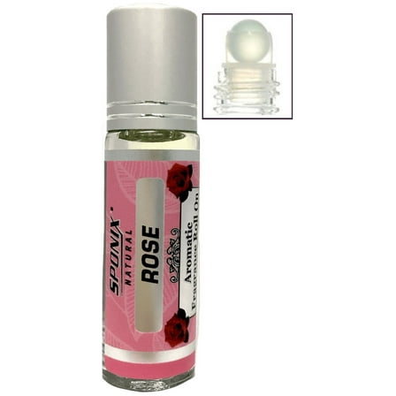 Rose Fragrance Oil Body Roll on 10 ml (0.33 oz) Aromatic Scented Perfume Oil Premium Grade by Sponix Made in USA / Fast Shipping