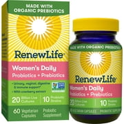 RENEW LIFE Women's Daily Probiotic + Prebiotics, 60 CT