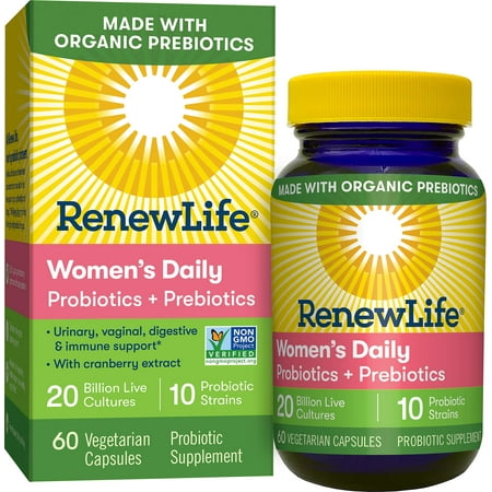 RENEW LIFE Women's Daily Probiotic + Prebiotics, 60 CT