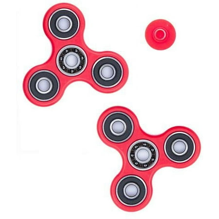 2 Pack Premium Fidget Spinner Anti-Stress Toy - Red