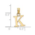 thumbnail image 3 of Diamond2Deal 14K Yellow Gold Block Letter K Initial Pendant for Women, 3 of 6