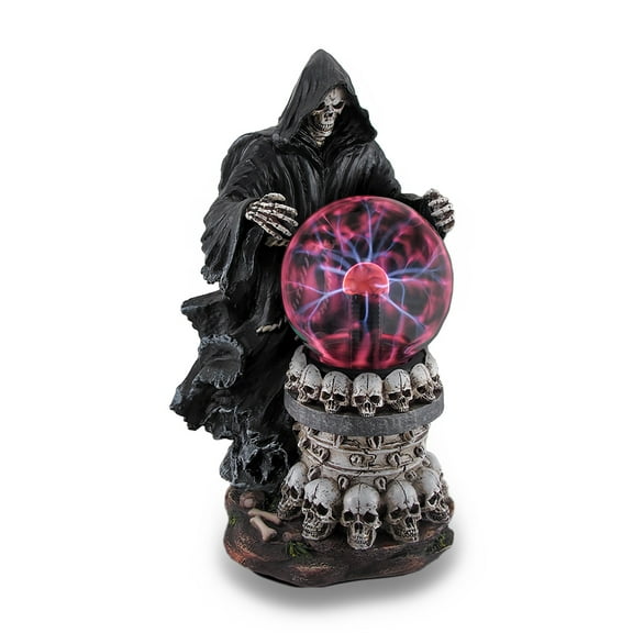 Zeckos Destroyer of Worlds Grim Reaper Plasma Crystal Ball Accent Lamp