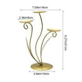 thumbnail image 3 of Fmbmuo TulipShaped Pillar Candle Holder Gold 2 Wick Iron Christmas/Valentine‘s Day Minimalist Candelabra Candlestick Decorations for Home/Fireplace Mantel Decor, 3 of 5