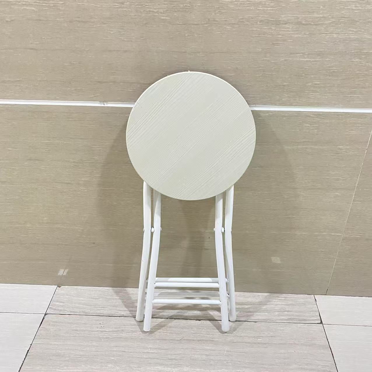 Styecofur Furniture of metal,24 Inch Tall Metal Folding Chair Portable Metal Stool Chair Heavy Duty Metal Foldable Bar Stools (White)
