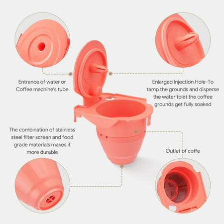 

JINGT Universal Reusable Coffee Pods Filter for 2.0 K200 K300 K400 K450 K460
