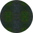 thumbnail image 1 of Ahgly Company Indoor Round Patterned Medium Forest Green Area Rugs, 6' Round, 1 of 6