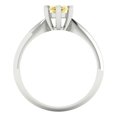 thumbnail image 4 of Solitaire Engagement Ring for Women - 1ct Natural Citrine in 18K White Gold Promise Ring, 4 of 6