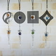 thumbnail image 1 of Square Rhombus Rotating Metal Spiral Tail Ball Wind Chime Pendant Home Decor, 1 of 4
